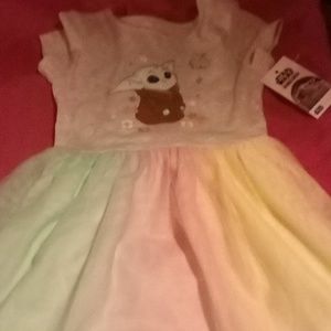 short sleeve baby Yoda tutu dress